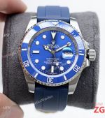 Best Quality Rolex Submariner Blue Rubber Strap Blue Dial Watch